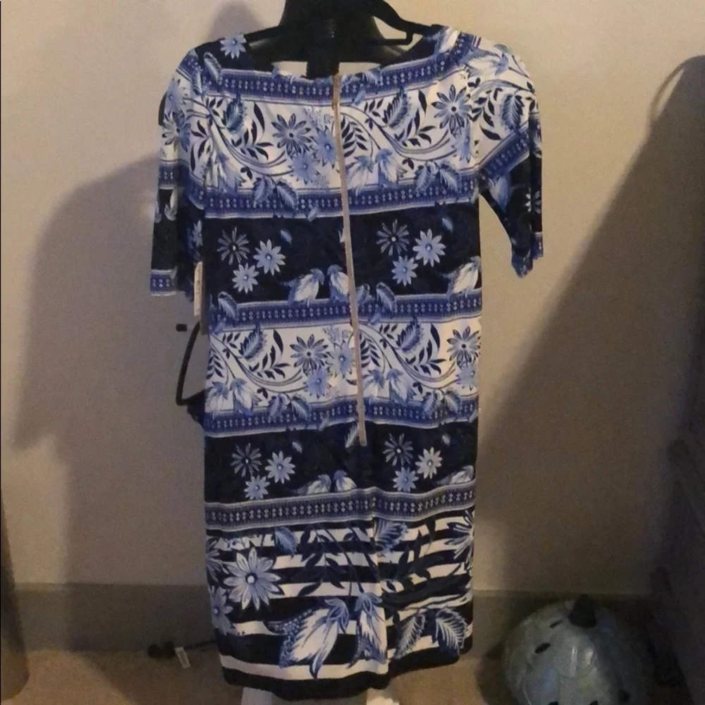 NWT Eliza J blue & white flower shift dress size 6 - Picture 4 of 4